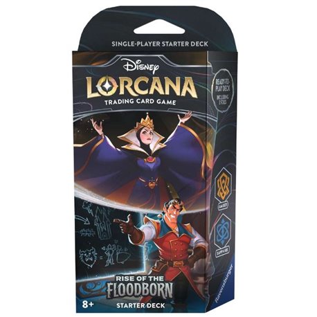 LORCANA TCG - SOBRE RISE OF THE FLOODBORN LA REINA Y GASTON MAZO DE INICIO