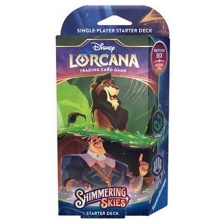 Disney Lorcana: Shimmering Skies Mazo de Inicio Scar y Kronk