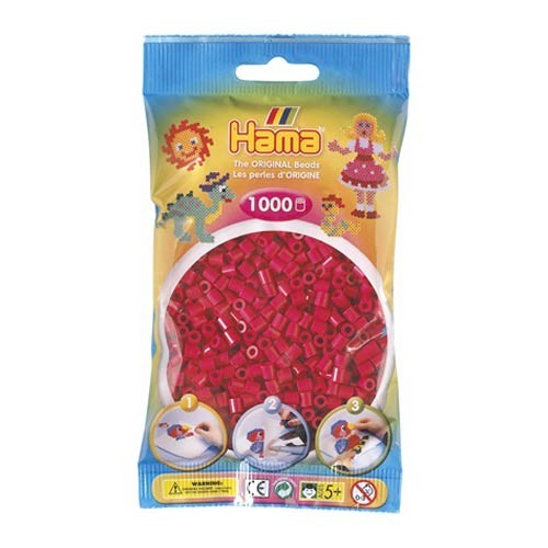 Hama midi rojo granate 1000 piezas