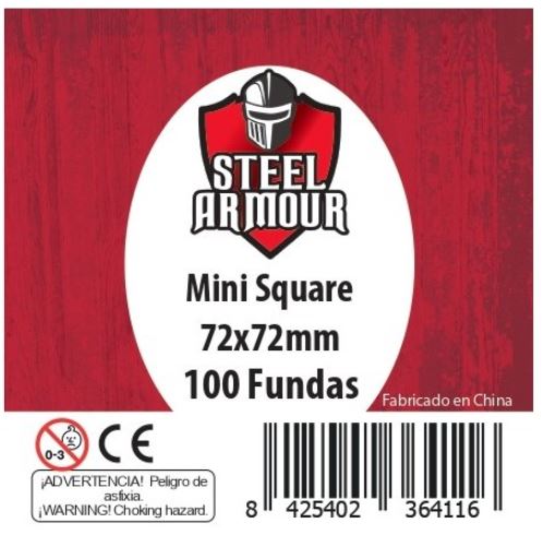 100 FUNDAS CUADRADAS SQUARE MINI (72X72MM)