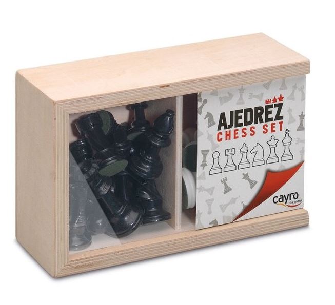ACCESORIO AJEDREZ EN CAJA DE MADERA