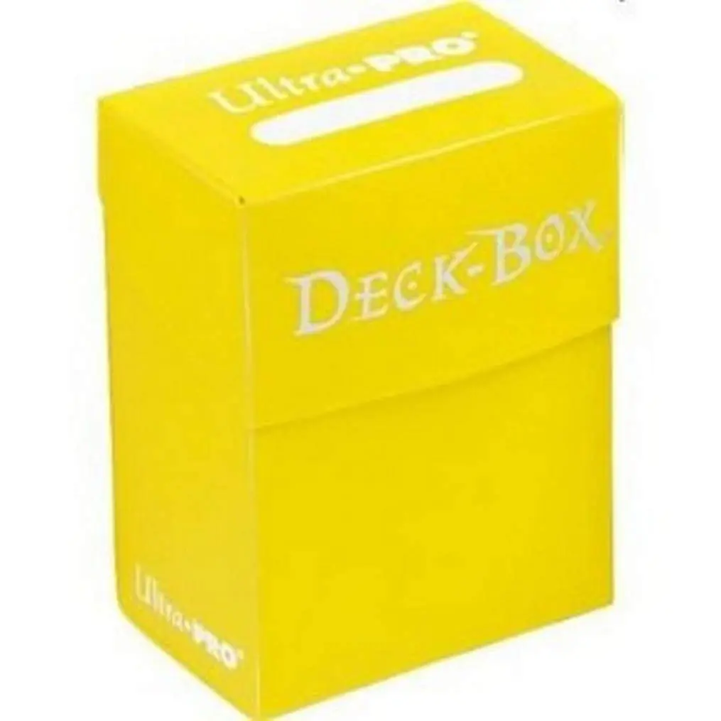 Caja de mazo. Para 85 cartas. Deck Box Solid Amarillo Ultra Pro.