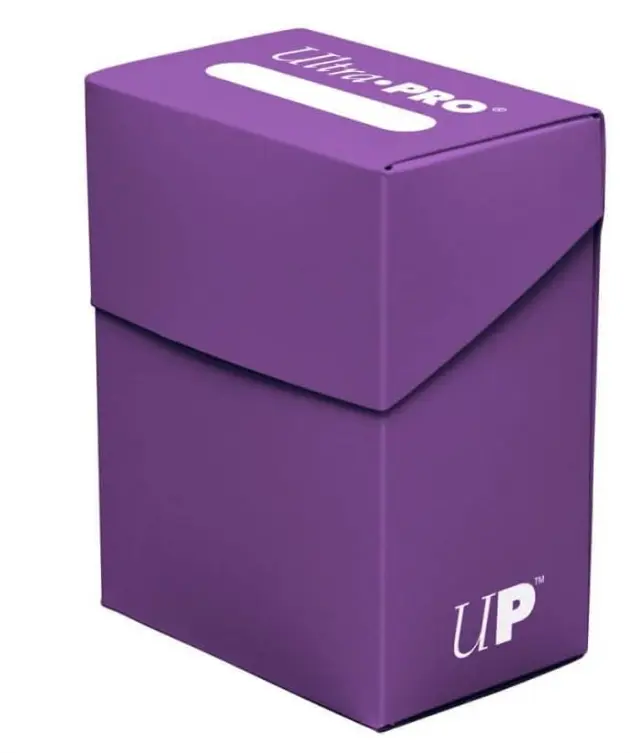 Caja de mazo, para 85 cartas. Deck Box Solid Violeta Ultra Pro.