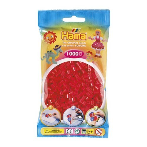 [028178207052] Hama midi rojo 1000 piezas