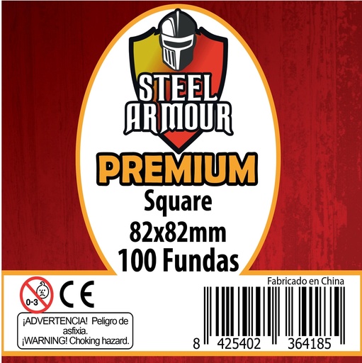[8425402364185] 100 FUNDAS CUADRADAS - SQUARE PREMIUM (82X82MM)