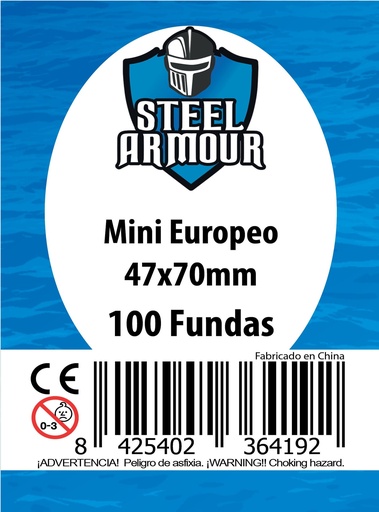 [8425402364192] 100 FUNDAS TAMAÑO MINI EUROPEO (47X70MM)