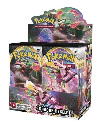 [820650500961] POKEMON JCC - ESPADA Y ESCUDO CHOQUE REBELDE, SOBRE