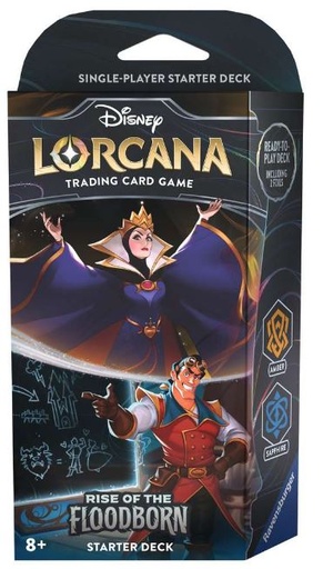 [4050368982353] LORCANA TCG - MAZO RISE OF THE FLOODBORN LA REINA Y GASTON MAZO DE INICIO  (INGLÉS)