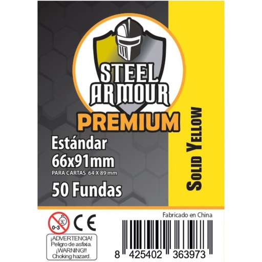 [8425402363973] 50 Fundas opacas - reverso amarillo (66x91mm)