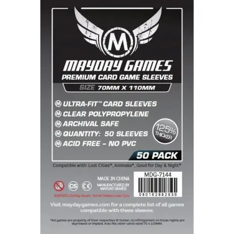 [080162882836] Fundas Mayday Premium Magnum Silver 70mm x 110mm