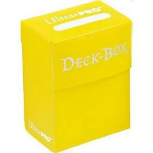 [074427824761] Caja de mazo. Para 85 cartas. Deck Box Solid Amarillo Ultra Pro.